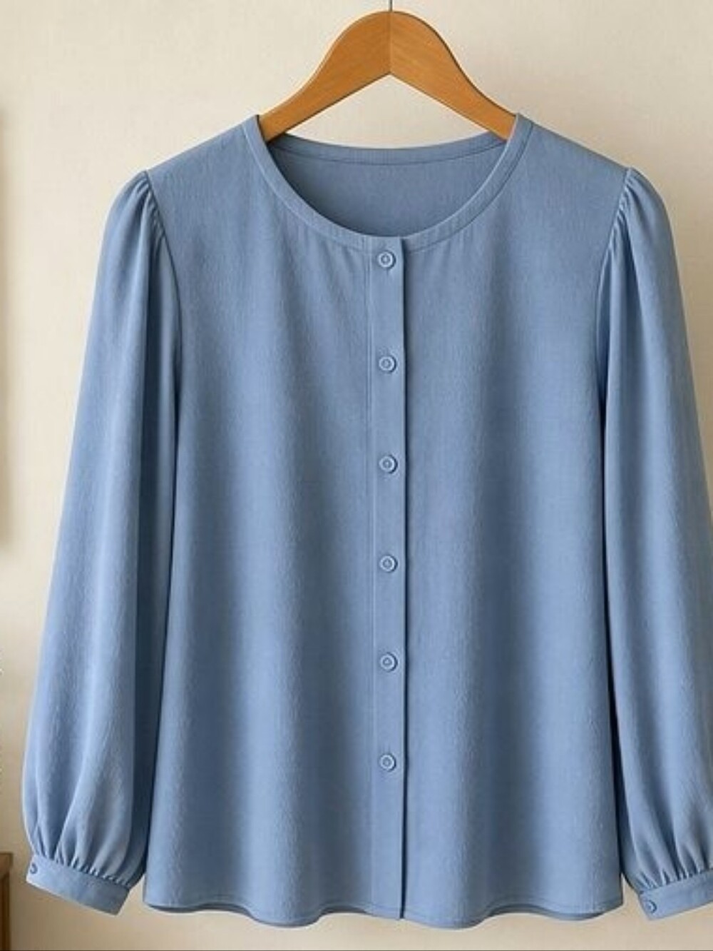 Blue Smocked Top